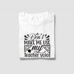 The teacher’s voice